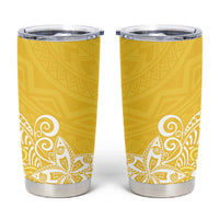 Hawaii Tumbler Cup Plumeria Yellow Curves LT7 Yellow - Polynesian Pride