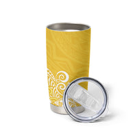 Hawaii Tumbler Cup Plumeria Yellow Curves LT7 - Polynesian Pride