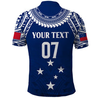 Custom Samoa Rugby Polo Shirt WC 2023 Champions LT7 - Polynesian Pride