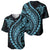 Polynesian Pride Baseball Jersey Turtle Hibiscus Luxury Style - Aquamarine LT7 - Polynesian Pride