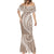 Polynesian Pride Mermaid Dress Turtle Hibiscus Luxury Style - Beige LT7 - Polynesian Pride