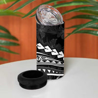 Polynesian Pride 4 in 1 Can Cooler Tumbler Turtle Hibiscus Luxury Style - Black LT7 - Polynesian Pride