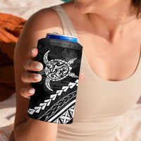 Polynesian Pride 4 in 1 Can Cooler Tumbler Turtle Hibiscus Luxury Style - Black LT7 - Polynesian Pride