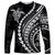 Polynesian Pride Long Sleeve Shirt Turtle Hibiscus Luxury Style - Black LT7 Unisex Black - Polynesian Pride