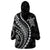 Polynesian Pride Wearable Blanket Hoodie Turtle Hibiscus Luxury Style - Black LT7 - Polynesian Pride