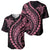 Polynesian Pride Baseball Jersey Turtle Hibiscus Luxury Style - Carnation Pink LT7 - Polynesian Pride