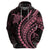 Polynesian Pride Hoodie Turtle Hibiscus Luxury Style - Carnation Pink LT7 - Polynesian Pride