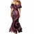 Polynesian Pride Mermaid Dress Turtle Hibiscus Luxury Style - Carnation Pink LT7 - Polynesian Pride