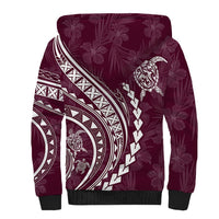 Polynesian Pride Sherpa Hoodie Turtle Hibiscus Luxury Style - Champagne LT7 - Polynesian Pride