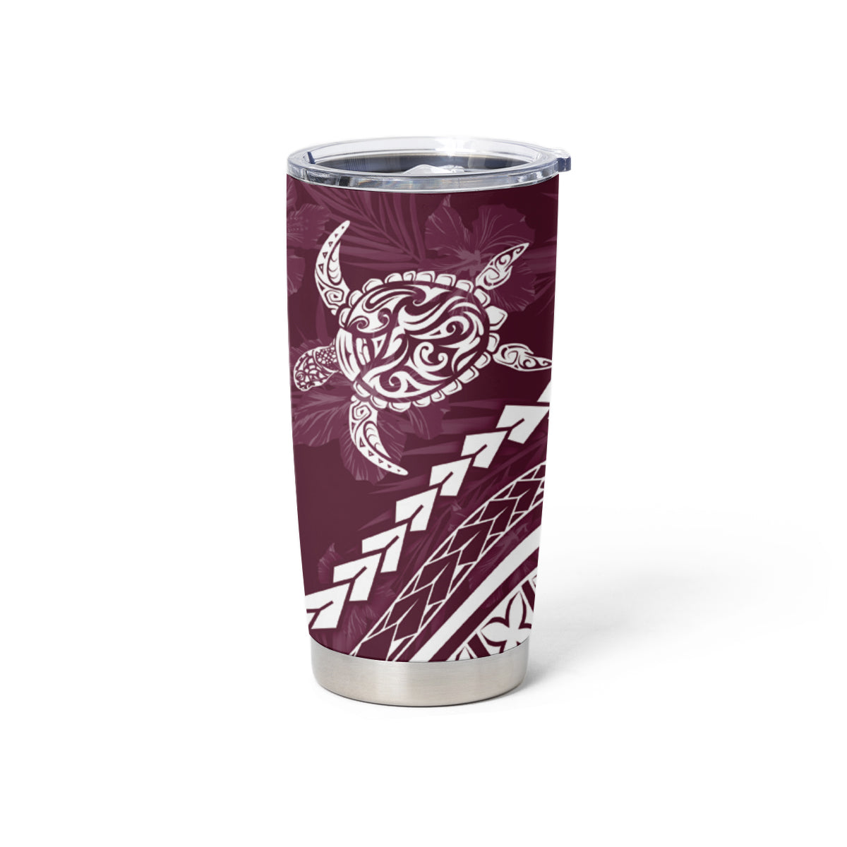 Polynesian Pride Tumbler Cup Turtle Hibiscus Luxury Style - Champagne LT7 - Polynesian Pride