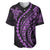 Polynesian Pride Baseball Jersey Turtle Hibiscus Luxury Style - Lilac LT7 Lilac - Polynesian Pride