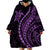 Polynesian Pride Wearable Blanket Hoodie Turtle Hibiscus Luxury Style - Lilac LT7 - Polynesian Pride