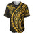 Polynesian Pride Baseball Jersey Turtle Hibiscus Luxury Style - Merigold LT7 Merigold - Polynesian Pride