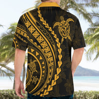 Polynesian Pride Hawaiian Shirt Turtle Hibiscus Luxury Style - Merigold LT7 - Polynesian Pride