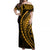 Polynesian Pride Off Shoulder Maxi Dress Turtle Hibiscus Luxury Style - Merigold LT7 Women Merigold - Polynesian Pride