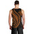 Polynesian Pride Men Tank Top Turtle Hibiscus Luxury Style - Orange LT7 - Polynesian Pride