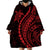 Polynesian Pride Wearable Blanket Hoodie Turtle Hibiscus Luxury Style - Rose LT7 - Polynesian Pride