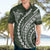 Polynesian Pride Hawaiian Shirt Turtle Hibiscus Luxury Style - Sage LT7 - Polynesian Pride