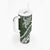 Polynesian Pride Tumbler With Handle Turtle Hibiscus Luxury Style - Sage