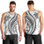 Polynesian Pride Men Tank Top Turtle Hibiscus Luxury Style - White LT7 - Polynesian Pride