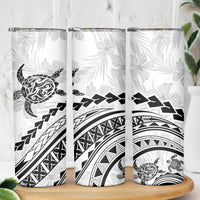Polynesian Pride Skinny Tumbler Turtle Hibiscus Luxury Style - White LT7 - Polynesian Pride