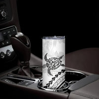 Polynesian Pride Skinny Tumbler Turtle Hibiscus Luxury Style - White LT7 - Polynesian Pride