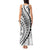 Polynesian Pride Tank Maxi Dress Turtle Hibiscus Luxury Style - White LT7 - Polynesian Pride