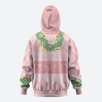 Hawai'i Paniolo Maile Twisted Lei Zip Hoodie Dusty Rose LT7 - Polynesian Pride