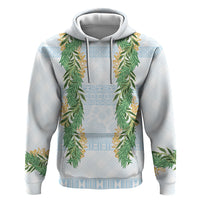 Hawai'i Paniolo Maile Twisted Lei Hoodie Winter White LT7 Pullover Hoodie White - Polynesian Pride