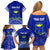 Personalised Fiji Natabua High School Family Matching Off Shoulder Short Dress and Hawaiian Shirt Kaviti Tapa Mix Colors Proud NHS LT7 - Polynesian Pride