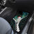 New Zealand Personalised Car Mats Meri Kirihimete Kowhaiwhai Mix Paua Shell - Emerald