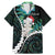 New Zealand Personalised Family Matching Mermaid Dress and Hawaiian Shirt Meri Kirihimete Kowhaiwhai Mix Paua Shell - Emerald