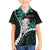 New Zealand Personalised Family Matching Puletasi and Hawaiian Shirt Meri Kirihimete Kowhaiwhai Mix Paua Shell - Emerald