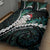 New Zealand Personalised Quilt Bed Set Meri Kirihimete Kowhaiwhai Mix Paua Shell - Emerald