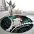 New Zealand Personalised Round Carpet Meri Kirihimete Kowhaiwhai Mix Paua Shell - Emerald