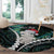 New Zealand Personalised Round Carpet Meri Kirihimete Kowhaiwhai Mix Paua Shell - Emerald