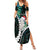 New Zealand Personalised Summer Maxi Dress Meri Kirihimete Kowhaiwhai Mix Paua Shell - Emerald