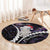 New Zealand Personalised Round Carpet Meri Kirihimete Kowhaiwhai Mix Paua Shell - Amethys