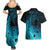 Polynesian Shark Couples Matching Summer Maxi Dress and Hawaiian Shirt Under The Waves LT7 - Polynesian Pride