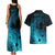 Polynesian Shark Couples Matching Tank Maxi Dress and Hawaiian Shirt Under The Waves LT7 - Polynesian Pride