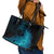 Polynesian Shark Leather Tote Bag Under The Waves LT7 - Polynesian Pride