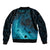 Polynesian Shark Sleeve Zip Bomber Jacket Under The Waves LT7 - Polynesian Pride