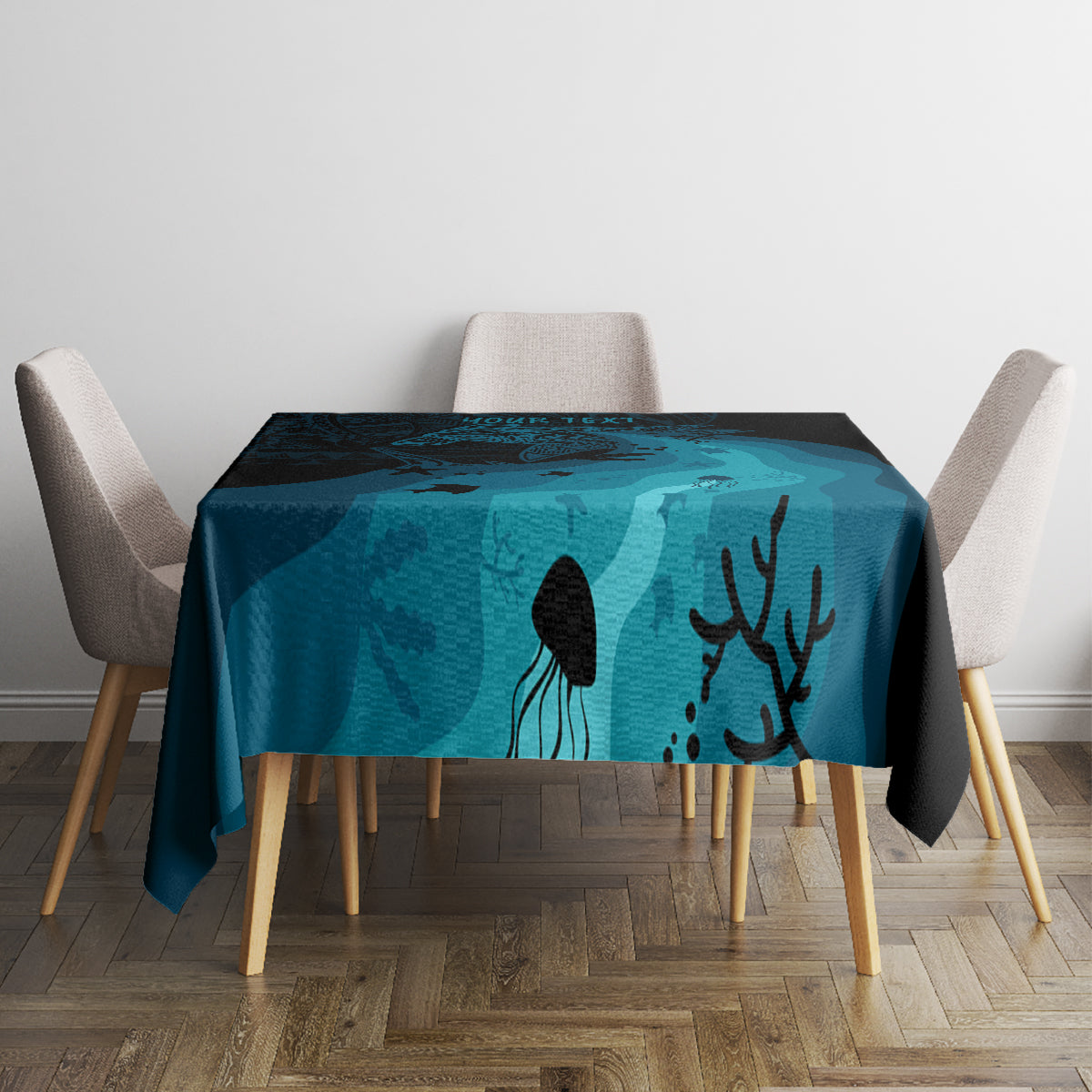 Polynesian Shark Tablecloth Under The Waves LT7 - Polynesian Pride