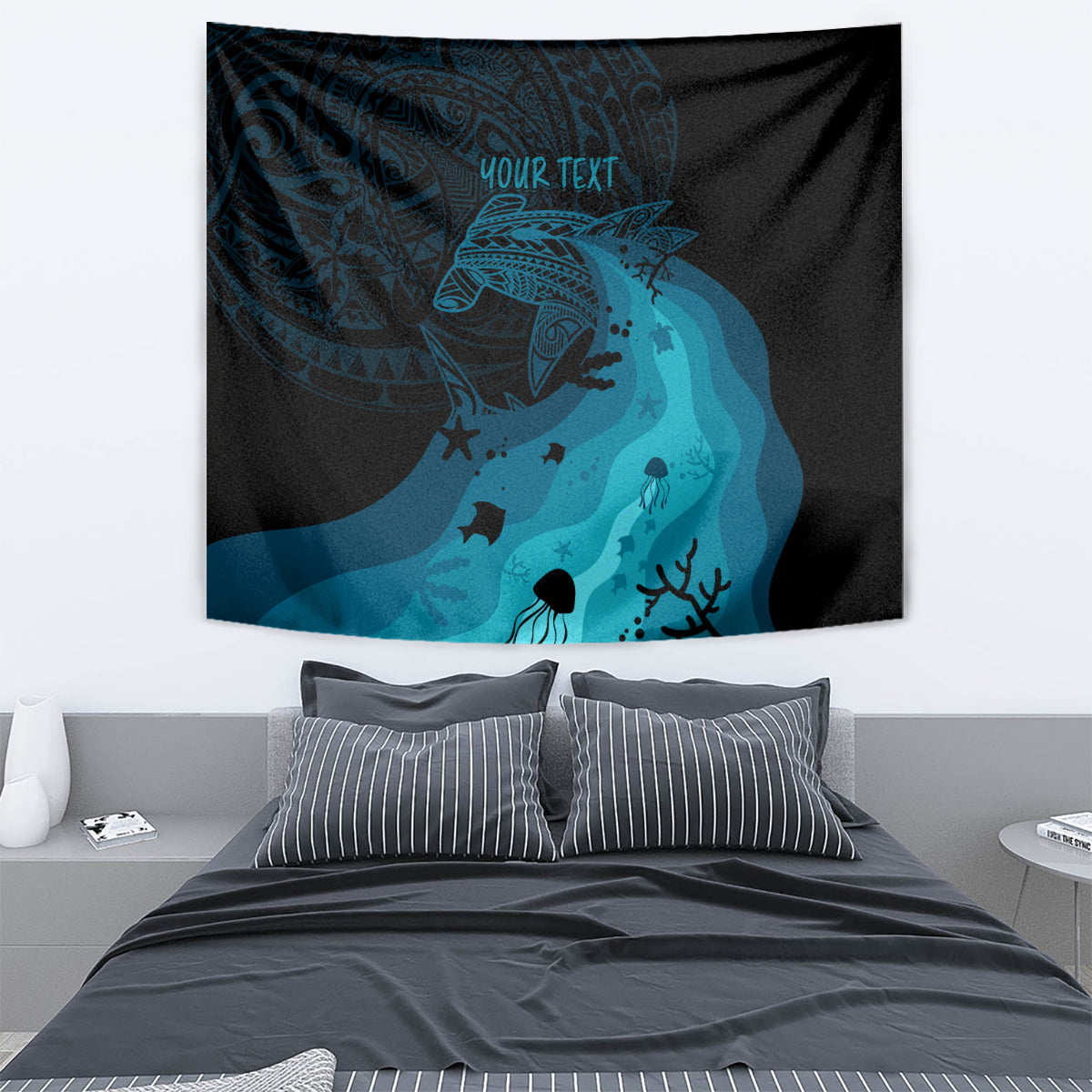 Polynesian Shark Tapestry Under The Waves LT7 - Polynesian Pride