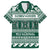 Hawaii Rainbow Warriors Christmas Family Matching Puletasi Dress and Hawaiian Shirt Kakau Motifs LT7 Dad's Shirt - Short Sleeve Green - Polynesian Pride