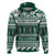 Hawaii Rainbow Warriors Christmas Hoodie Kakau Motifs LT7 Pullover Hoodie Green - Polynesian Pride