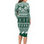 Hawaii Rainbow Warriors Christmas Long Sleeve Bodycon Dress Kakau Motifs LT7 - Polynesian Pride