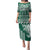 Hawaii Rainbow Warriors Christmas Puletasi Kakau Motifs LT7 Long Dress Green - Polynesian Pride