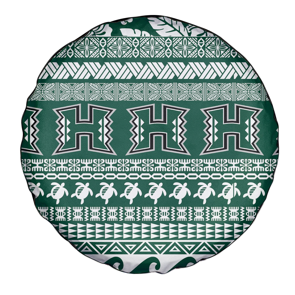 Hawaii Rainbow Warriors Christmas Spare Tire Cover Kakau Motifs LT7 - Polynesian Pride