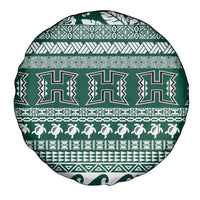 Hawaii Rainbow Warriors Christmas Spare Tire Cover Kakau Motifs LT7 - Polynesian Pride